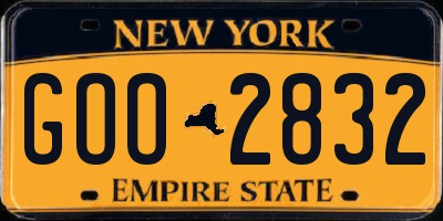 NY license plate GOO2832