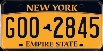 NY license plate GOO2845