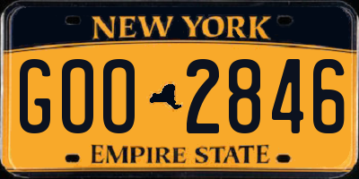 NY license plate GOO2846