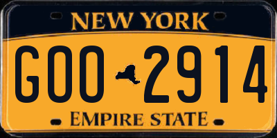 NY license plate GOO2914