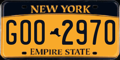 NY license plate GOO2970