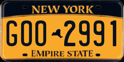 NY license plate GOO2991