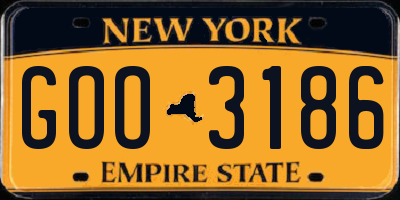 NY license plate GOO3186