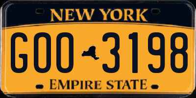 NY license plate GOO3198