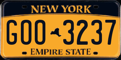 NY license plate GOO3237
