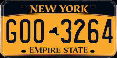 NY license plate GOO3264