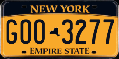 NY license plate GOO3277