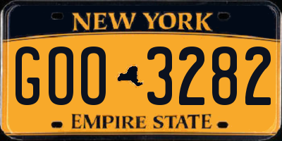 NY license plate GOO3282