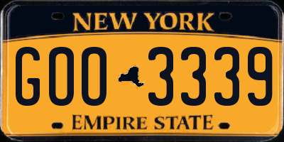 NY license plate GOO3339