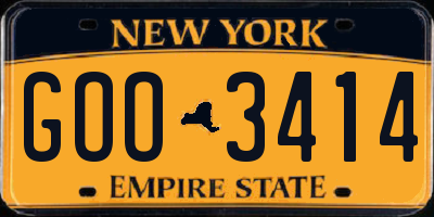 NY license plate GOO3414