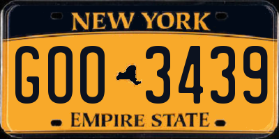 NY license plate GOO3439