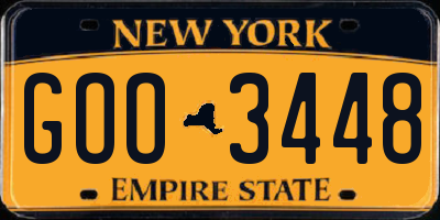 NY license plate GOO3448