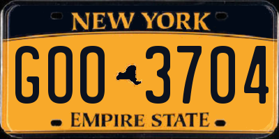 NY license plate GOO3704