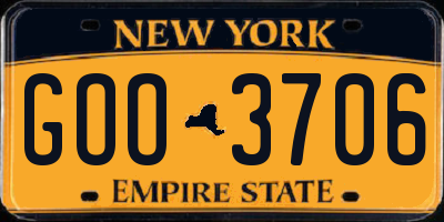 NY license plate GOO3706