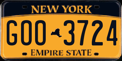 NY license plate GOO3724