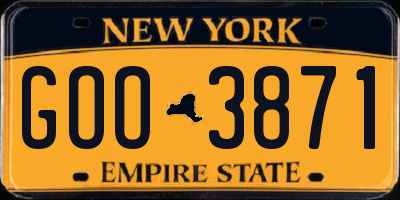 NY license plate GOO3871