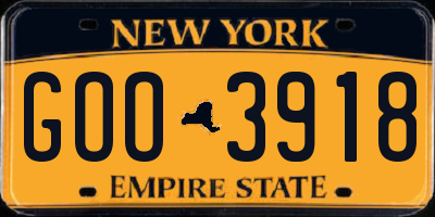NY license plate GOO3918