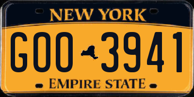 NY license plate GOO3941