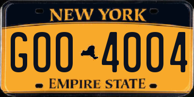 NY license plate GOO4004