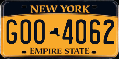 NY license plate GOO4062
