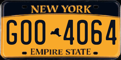NY license plate GOO4064