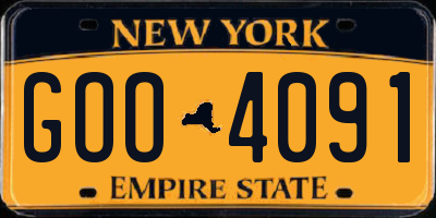 NY license plate GOO4091