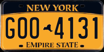 NY license plate GOO4131