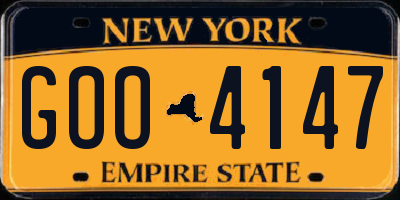 NY license plate GOO4147