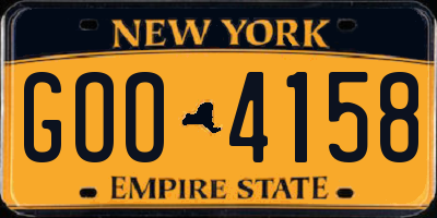 NY license plate GOO4158