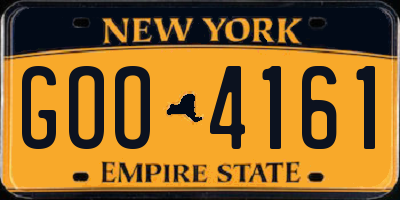 NY license plate GOO4161