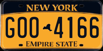 NY license plate GOO4166