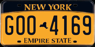 NY license plate GOO4169