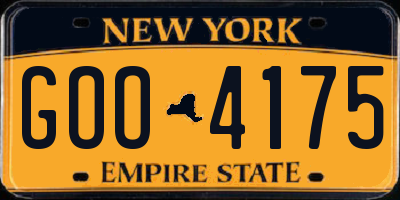 NY license plate GOO4175
