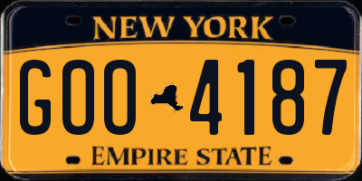NY license plate GOO4187