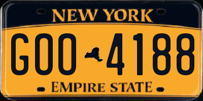 NY license plate GOO4188