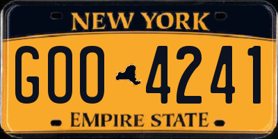 NY license plate GOO4241