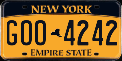 NY license plate GOO4242