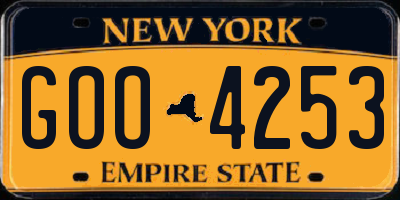 NY license plate GOO4253