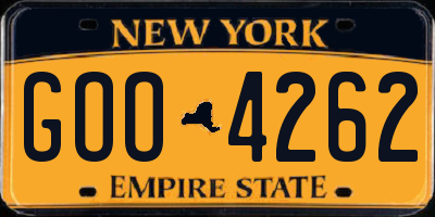 NY license plate GOO4262