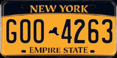 NY license plate GOO4263