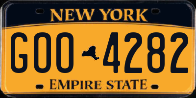 NY license plate GOO4282