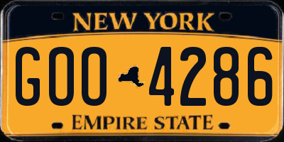 NY license plate GOO4286