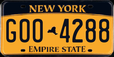 NY license plate GOO4288
