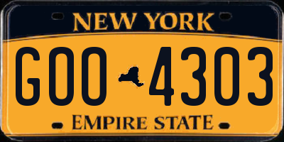 NY license plate GOO4303