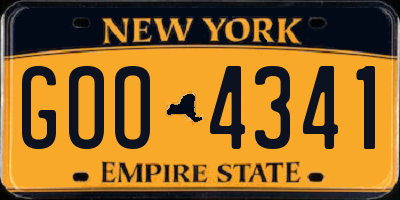 NY license plate GOO4341
