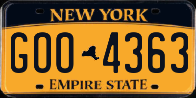 NY license plate GOO4363