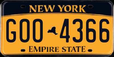 NY license plate GOO4366