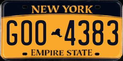 NY license plate GOO4383