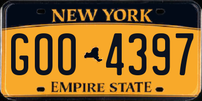 NY license plate GOO4397