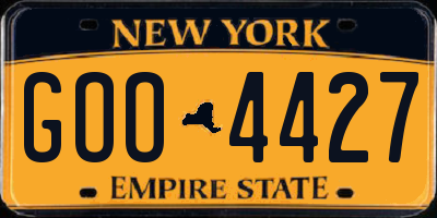 NY license plate GOO4427
